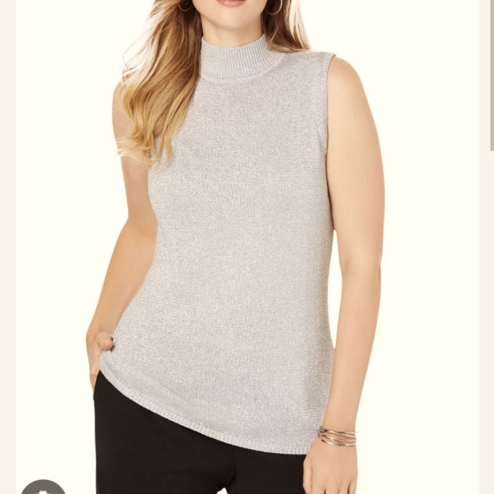 Talbots Mockneck Tee NWT